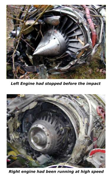 Left and Right Engines after Impact.