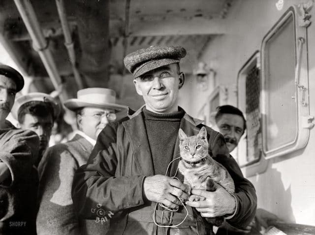 M. Vaniman and cat from shorpy.com
