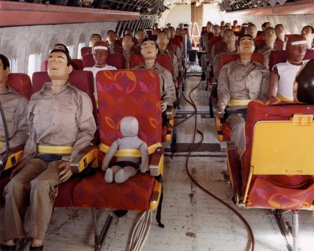 Controlled Impact Demonstration instrumented test dummies installed in plane. Credits: NASA Photo